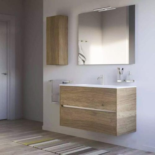 MEUBLE VILLAGE 80 - 2 TIROIRS BLANC MAT