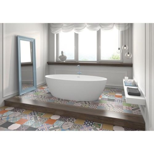 BAIGNOIRE ILOT SPACE 170X80 CM SANS TROP PLEIN BLANC