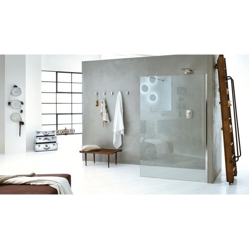 PAROI WALK-IN 100 CM VERRE 8MM + BRAS CHROME