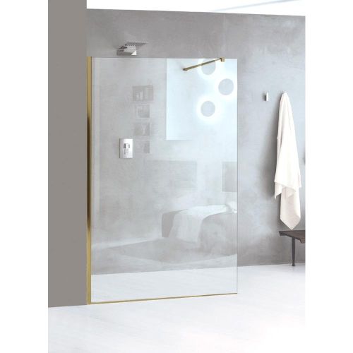 PAROI WALK-IN 120 CM VERRE 8MM + BRAS BRONZE