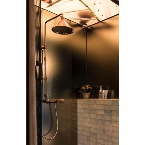 COLONNE DE DOUCHE THERMOSTATIQUE BRONZE BROSSÉ