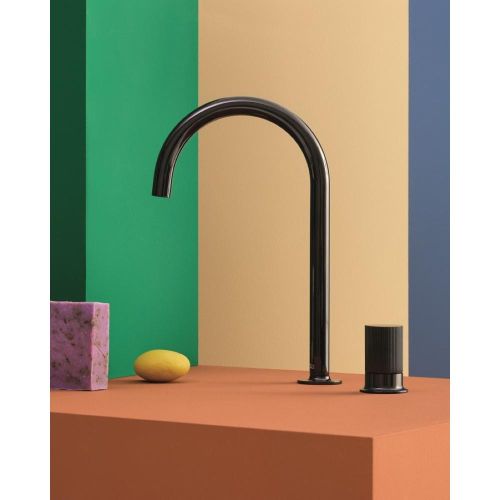 MITIGEUR LAVABO BLEU COBALT NU CORPS LISSE