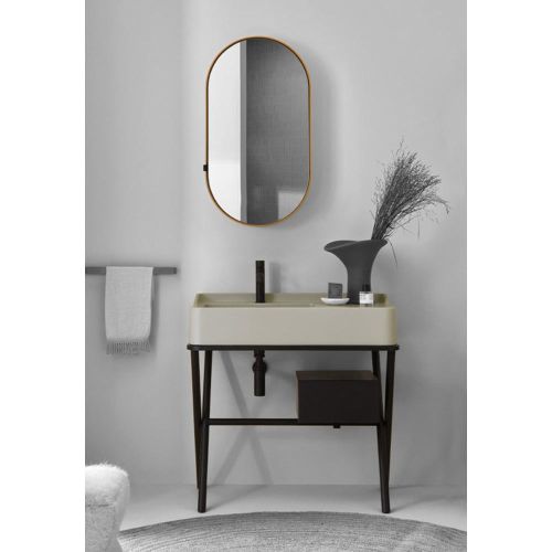 ARMOIRE DE TOILETTE OVAL BOX ANEMONE 50X12XH90