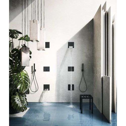 COMPOSITION DOUCHE ENCASTREE HI-FI NOIR XL