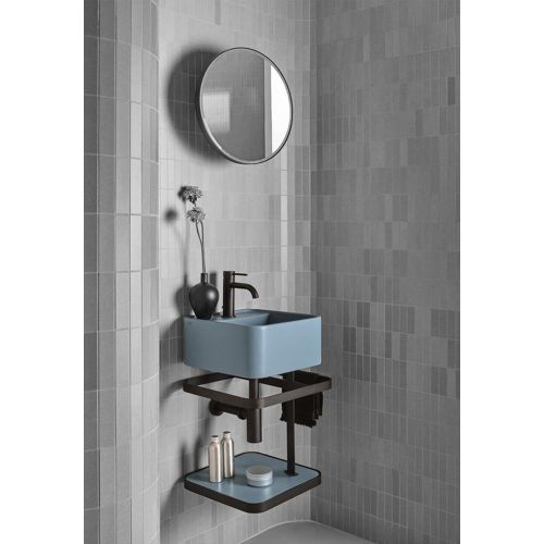 MIROIR PLUTO SANS ECLAIRAGE DIAMETRE 40 NOIR MAT