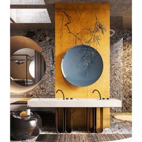 MELANGEUR LAVABO ORIGINI SANS VIDAGE NOIR METAL BROSSE