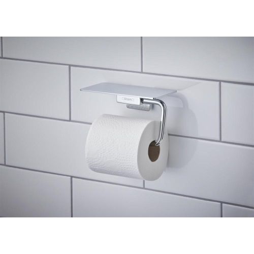PORTE-PAPIER WC AVEC TABLETTE CHROMÉ