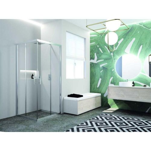 CABINE D'ANGLE 90 DOMAO CHROME