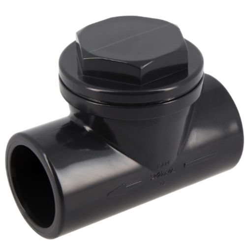 CLAPET ANTI RETOUR PVC PRESSION 50 NOIR