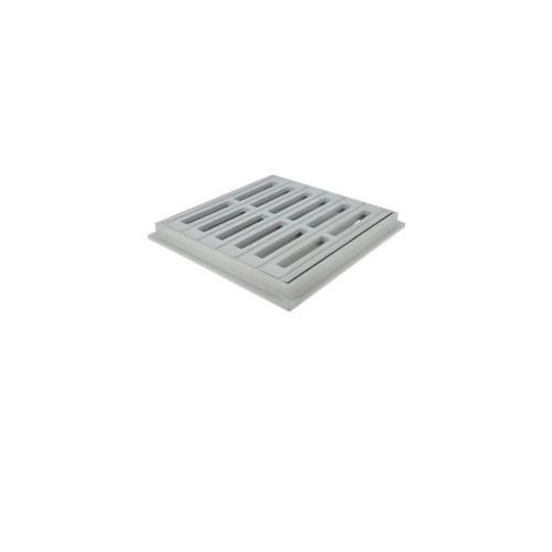 GRILLE SEULE PVC 250/250 GRIS